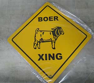 boer goat xing sign