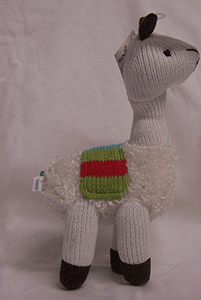 knit llama doll