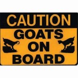 Goat Caution Sticker