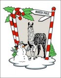 Llama Christmas stickers
