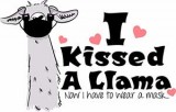 kissed llama mask shirt