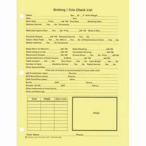 Birthing Record Forms