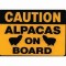 Alpaca Caution Sticker